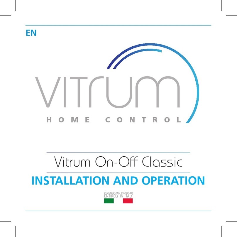 Think Simple Vitrum On-Off Classic Installation and operation