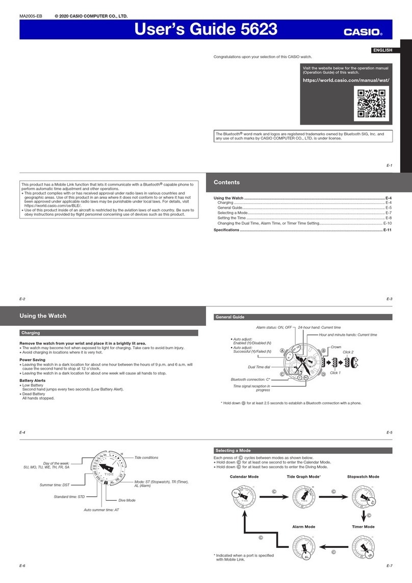 Casio 5623 User manual Casio 5623 User manual