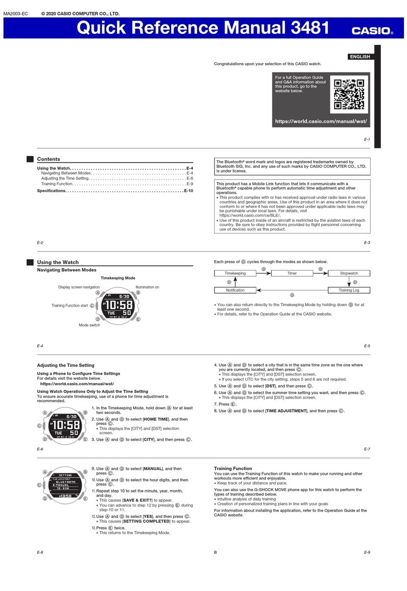 Casio 3481 Service manual