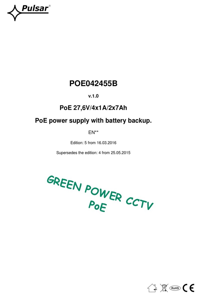 Pulsar GREEN POWER CCTV POE042455B User manual