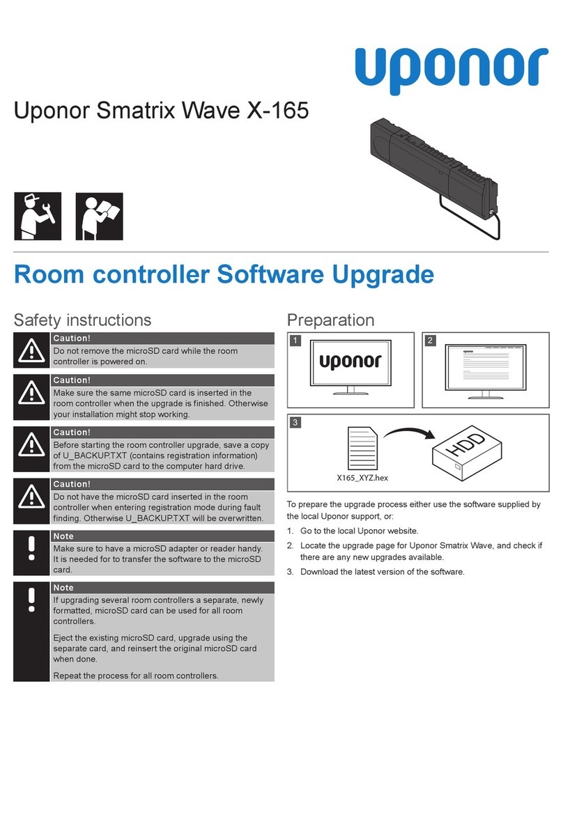 Uponor Smatrix Wave X-165 Software Upgrade