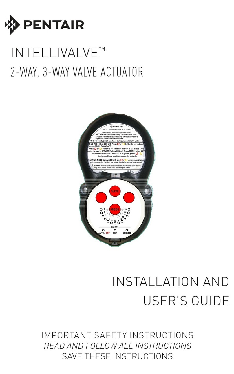 Pentair INTELLIVALVE Installation and user guide