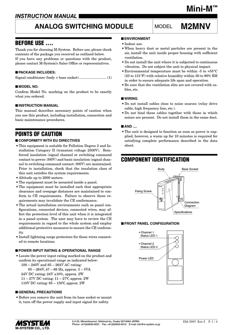 M-system Mini-M M2MNV instruction manual