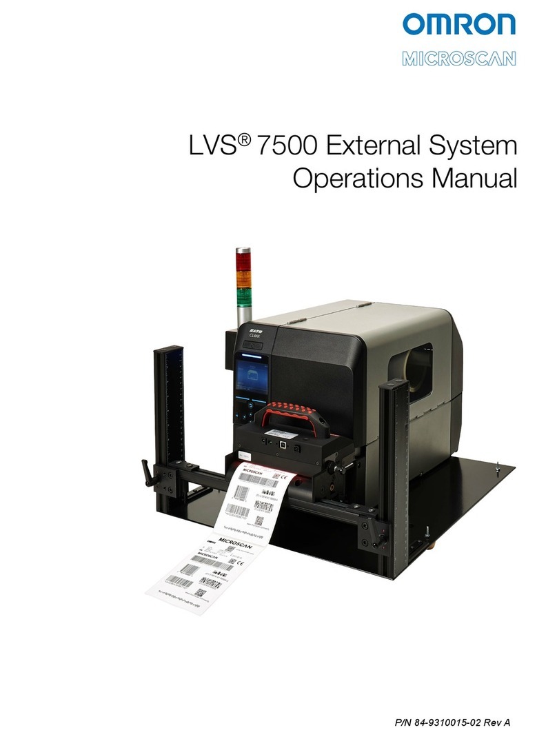 Omron Microscan LVS 7500 Operation manual