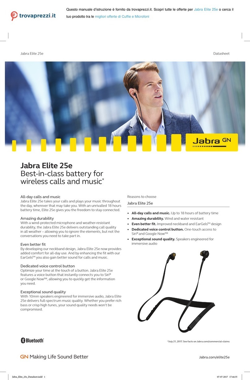 Jabra Elite 25e User manual Jabra Elite 25e User manual