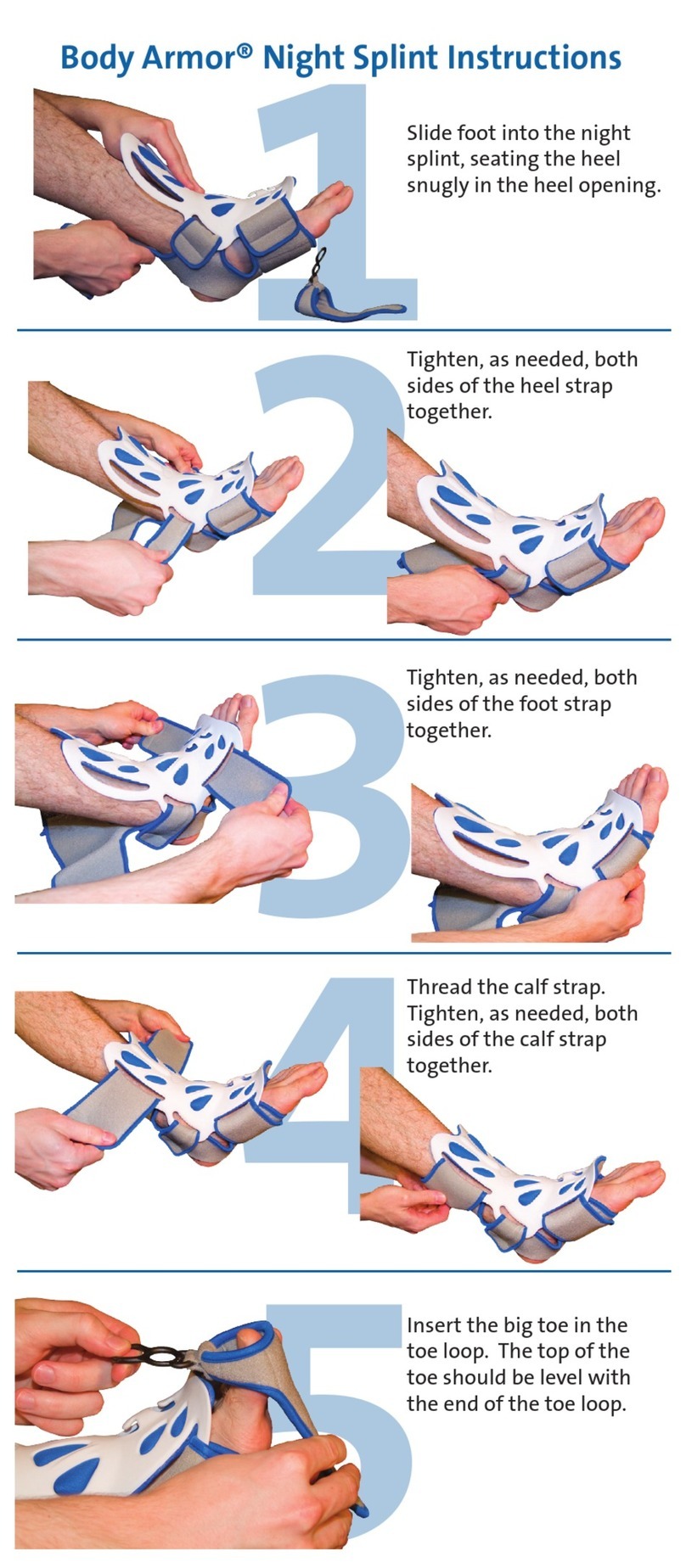 Darco Body Armor Night Splint User manual