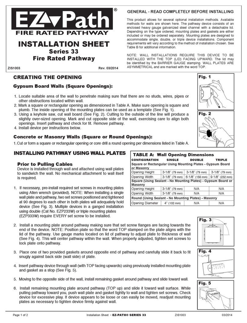 STI EZ-PATH 33 Series Assembly instructions