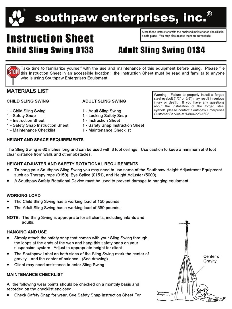 southpaw enterprises 0133 instruction sheet