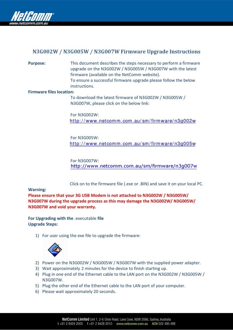 NetComm N3G002W Firmware Upgrade Instructions