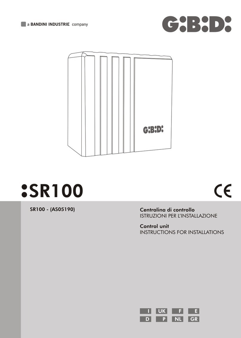 Bandini Industrie GBD SR100 Instructions for installations Bandini Industrie GBD SR100 Instructions for installations