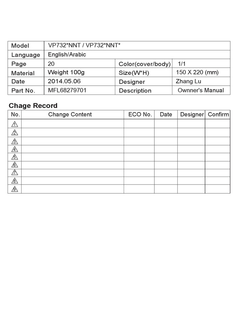 LG VP732NNT Series User manual