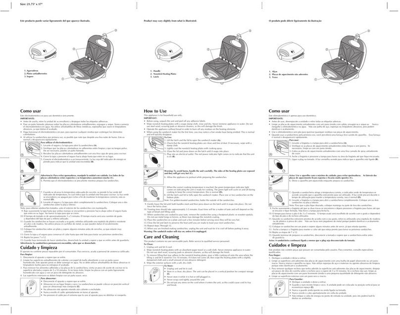 Applica windmere SM300 Use and care book
