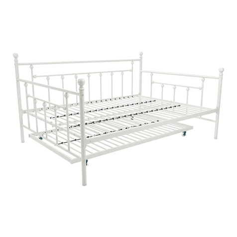 Dorel Home Products Metal Daybed and Trundle Queen White manual