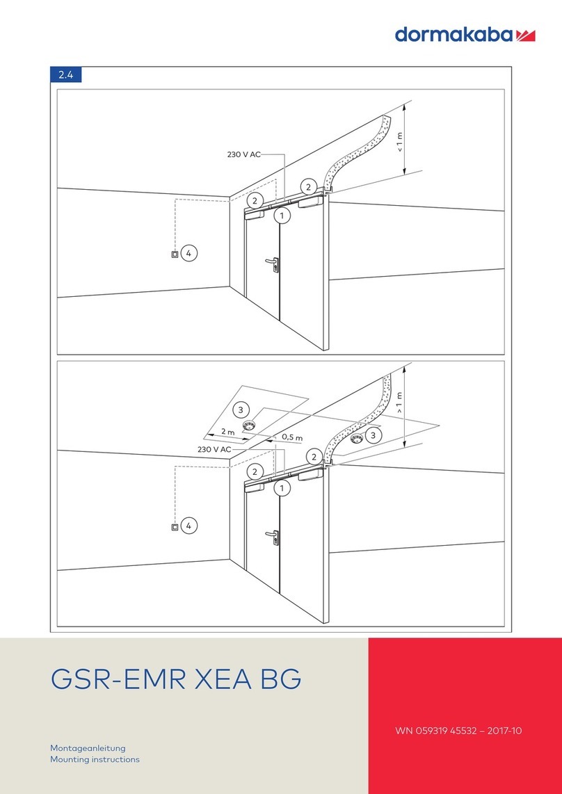 Dormakaba GSR-EMR XEA BG Mounting instructions