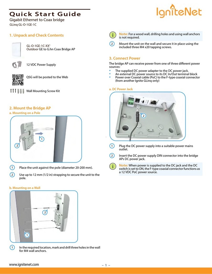 IgniteNet GLinq GL-O-1GE-1C quick start guide