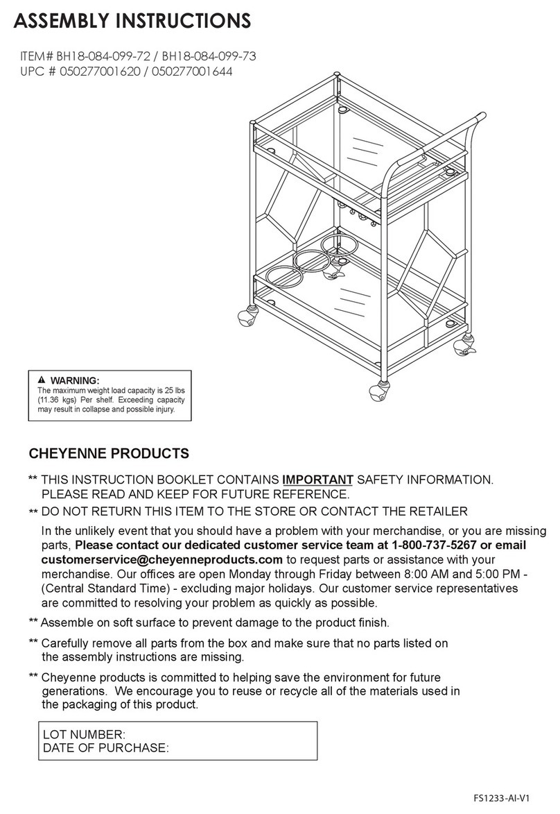 Cheyenne BH18-084-099-72 Assembly instructions