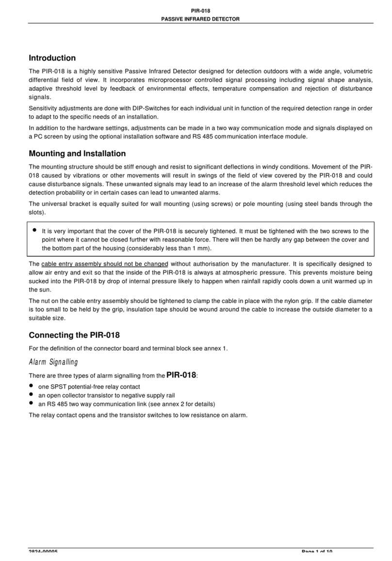 ERNITEC PIR-018 manual
