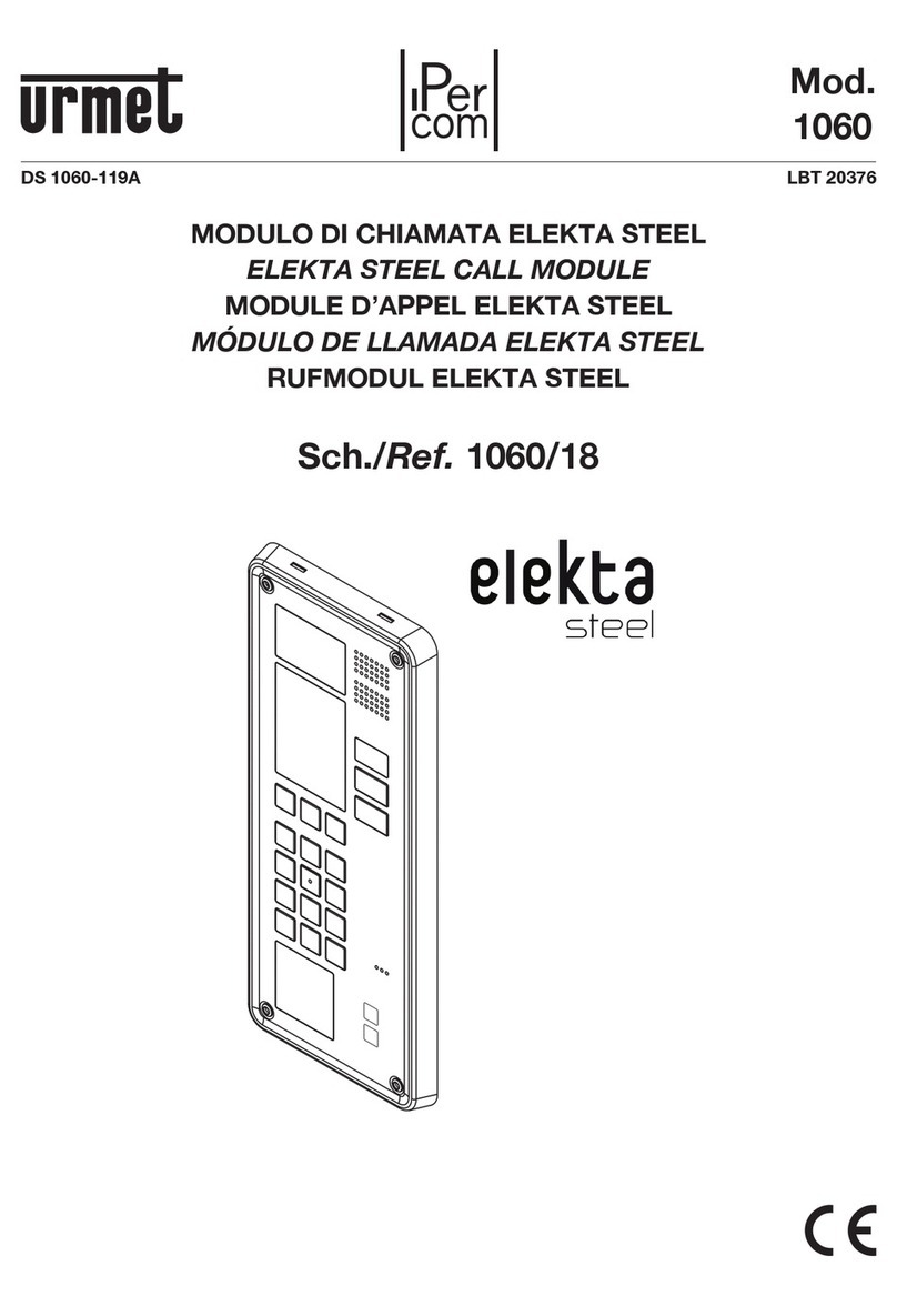 urmet domus IPercom  elekta steel  1060/18 User manual