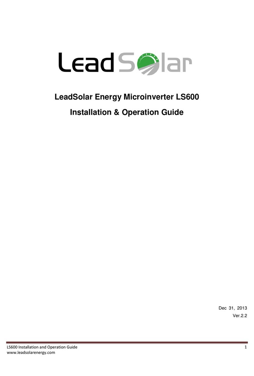 LeadSolar Energy Microinverter LS600 Installation & operation guide
