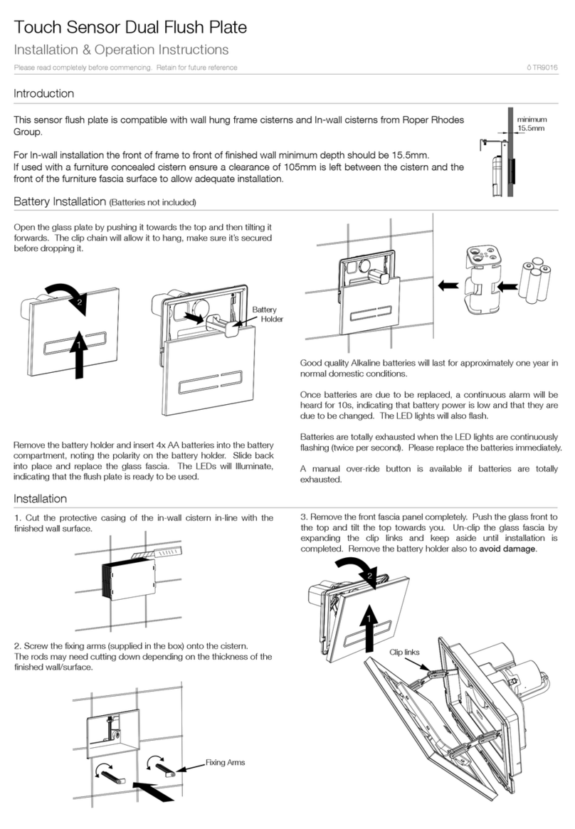 Roper Rhodes TR9016 Installation & operation instructions