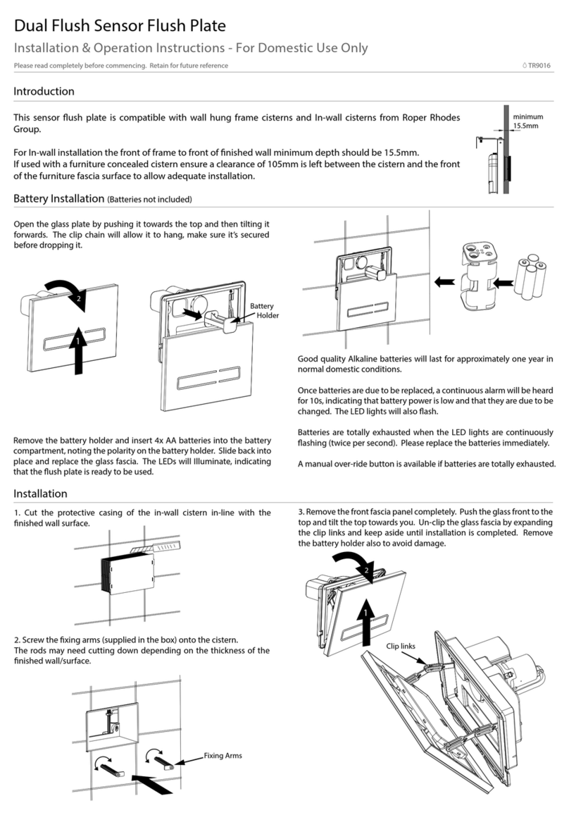 Roper Rhodes TR9016 Installation & operation instructions