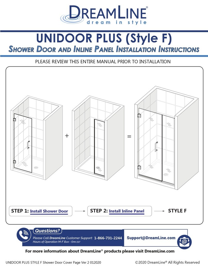 Dreamline UNIDOOR PLUS STYLE F User manual