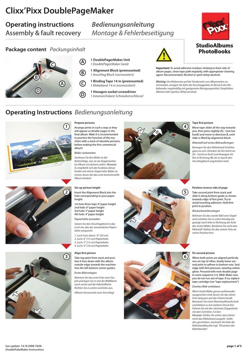 ProMaxX Clixx'Pixx DoublePageMaker User manual