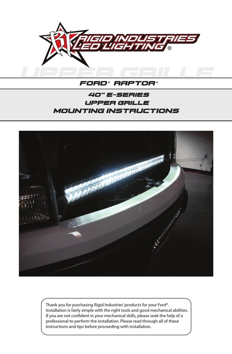 Rigid Industries E Series Mounting instructions