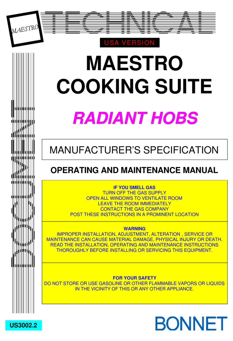 Bonnet MAESTRO COOKING SUITE Operating instructions