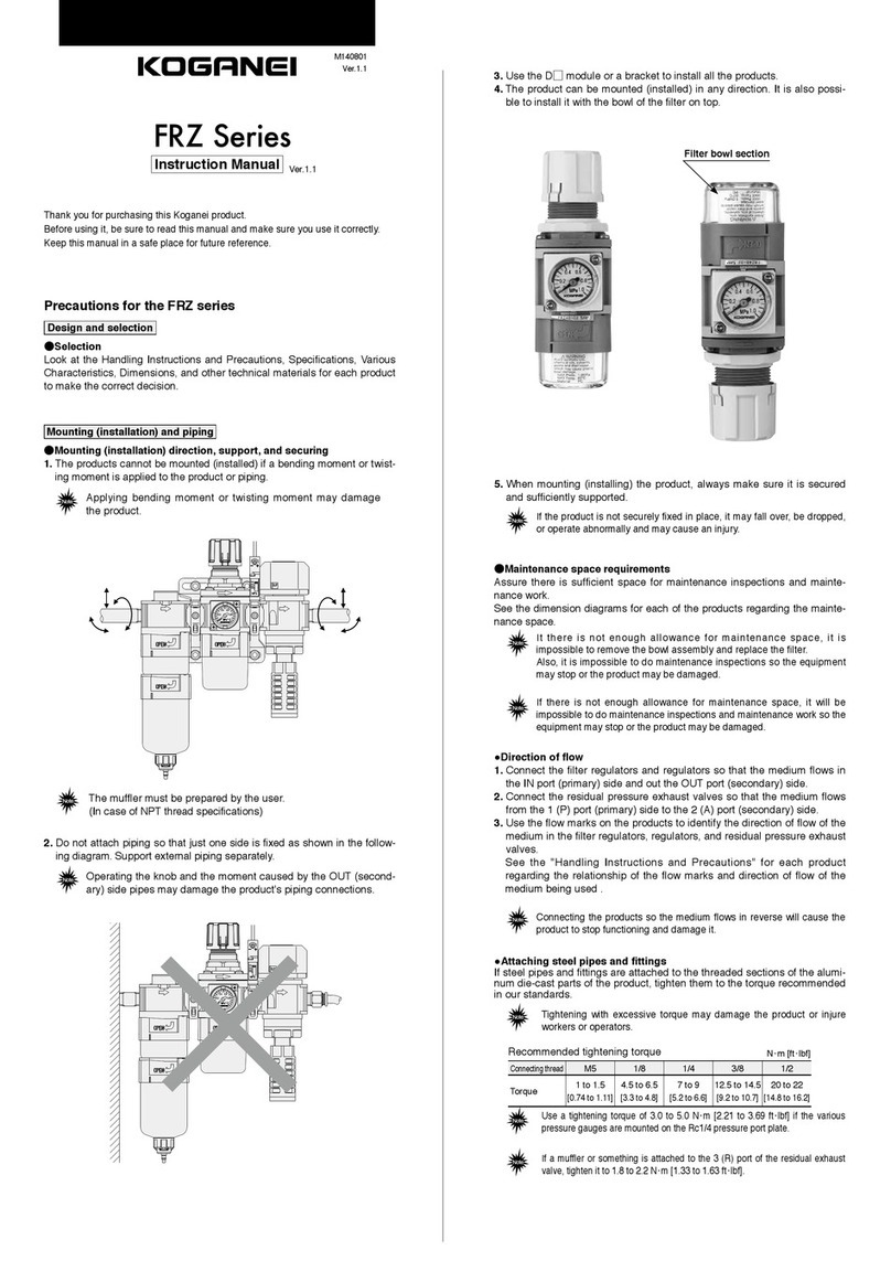 KOGANEI CORPORATION FRZ Series instruction manual