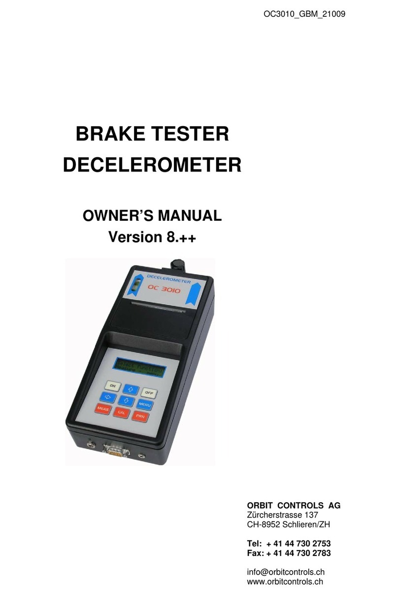 Orbit Controls OC 3010 owner's manual