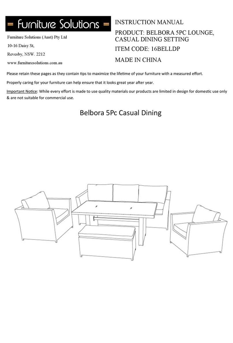 Furniture Solutions BELBORA 16BELLDP User manual Furniture Solutions BELBORA 16BELLDP User manual