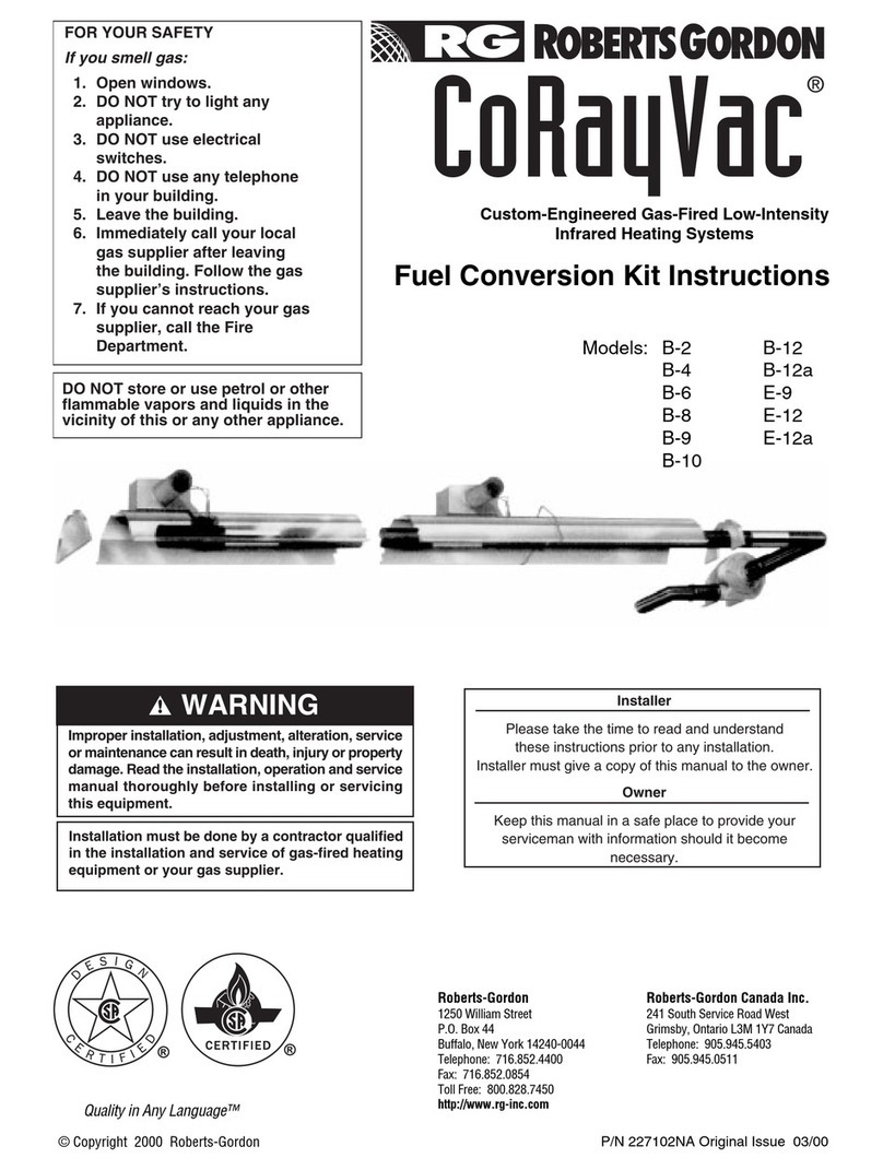Roberts Gorden CoRayVac B-2 instructions Roberts Gorden CoRayVac B-2 instructions