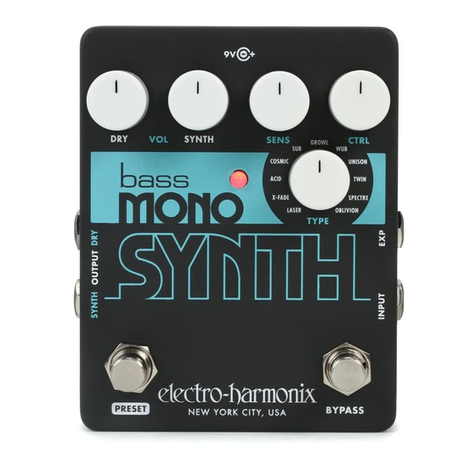 Electro-Harmonix Bass Mono Synth User manual