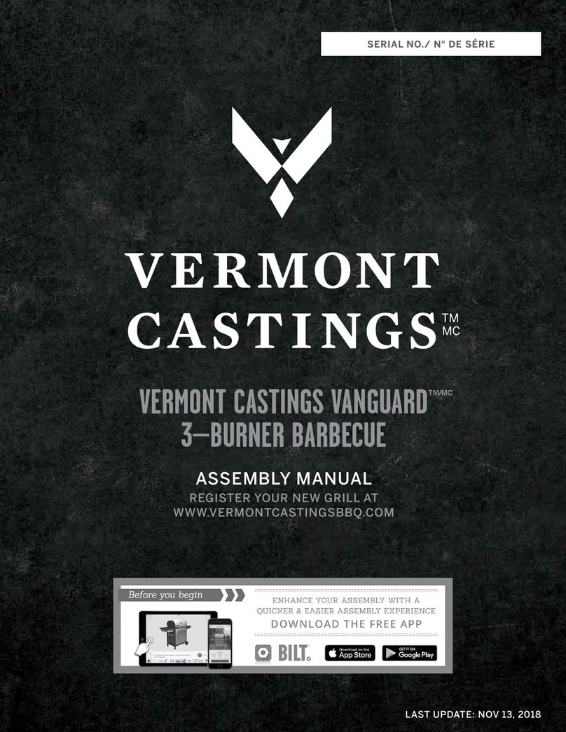 Vermont Castings VANGUARD 085-3155-2/G5390 Assembly manual Vermont Castings VANGUARD 085-3155-2/G5390 Assembly manual