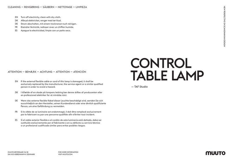 muuto CONTROL TABLE LAMP TAF Studio User manual