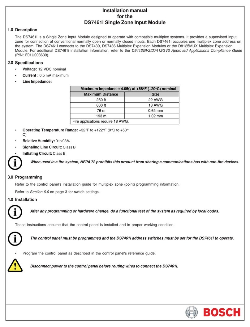 Bosch DS7461i installation manual