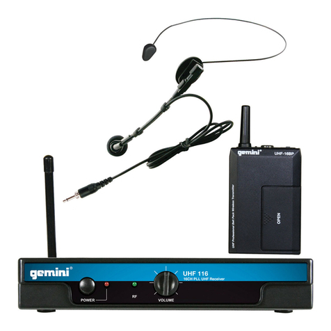 Gemini UHF-116 Series User manual