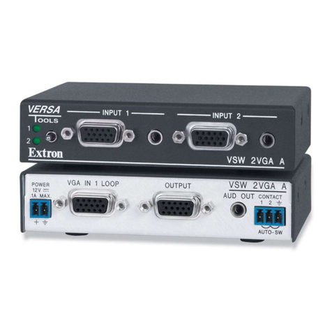 Extron electronics VSW 2VGA A Setup guide