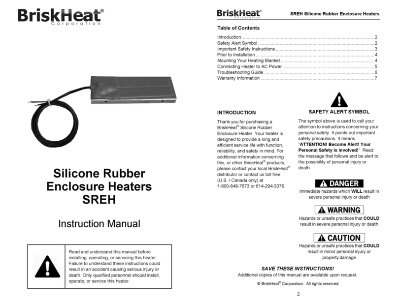 BriskHeat SREH instruction manual