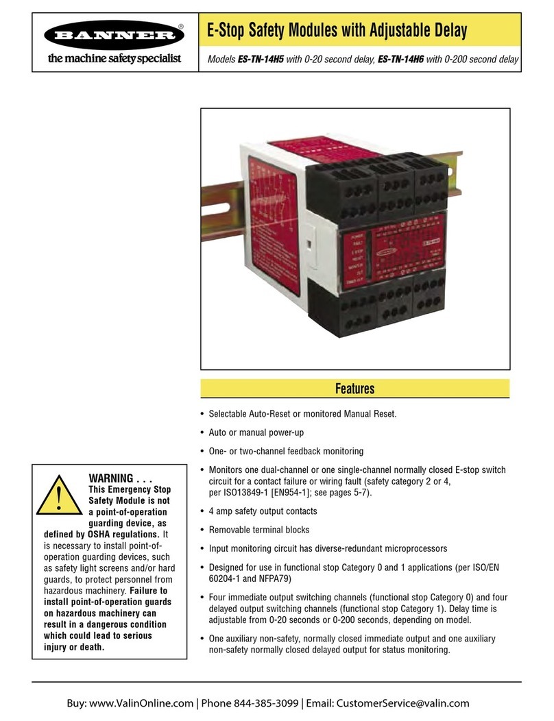 Banner E-Stop ES-TN-14H5 instruction manual