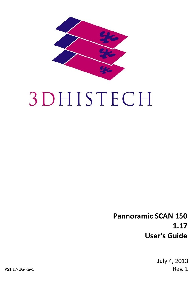 3D Histech Pannoramic SCAN 150 User manual