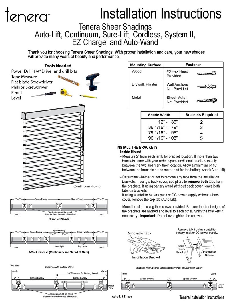 Lafayette Tenera Auto-Lift User manual Lafayette Tenera Auto-Lift User manual