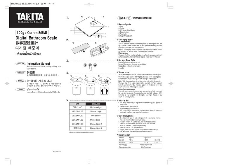 Tanita HD3257811 User manual