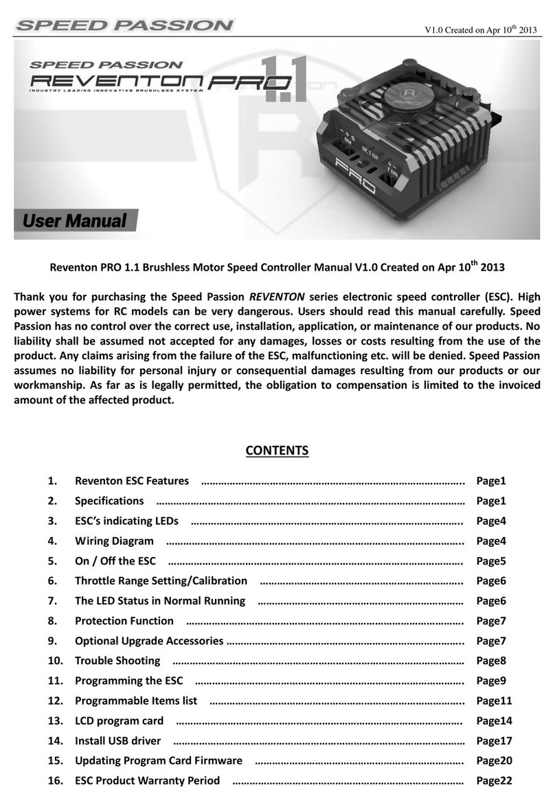 Speed Passion Reventon Series user manual