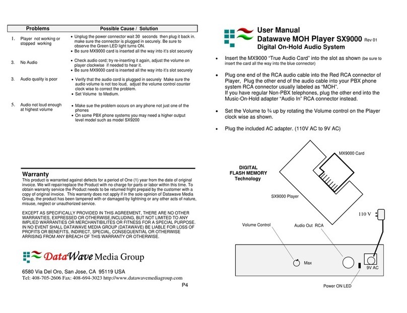 Datawave SX9000 user manual