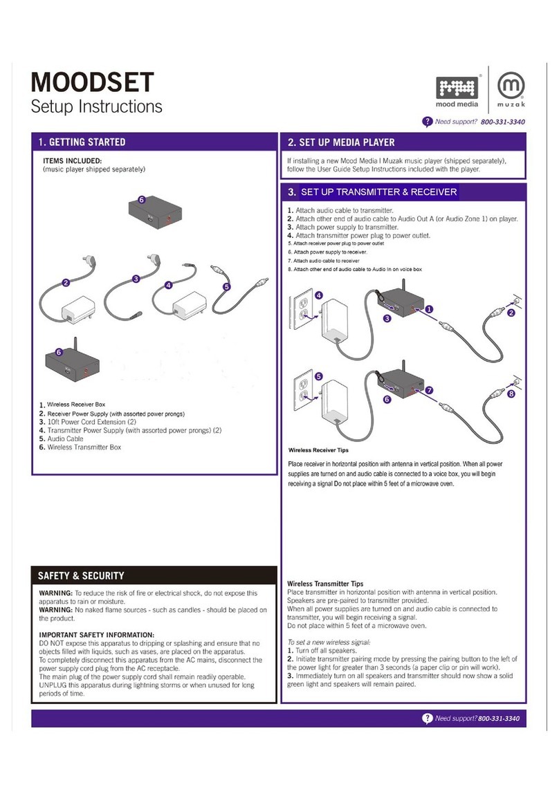 Mood Media Muzak Moodset Setup instructions