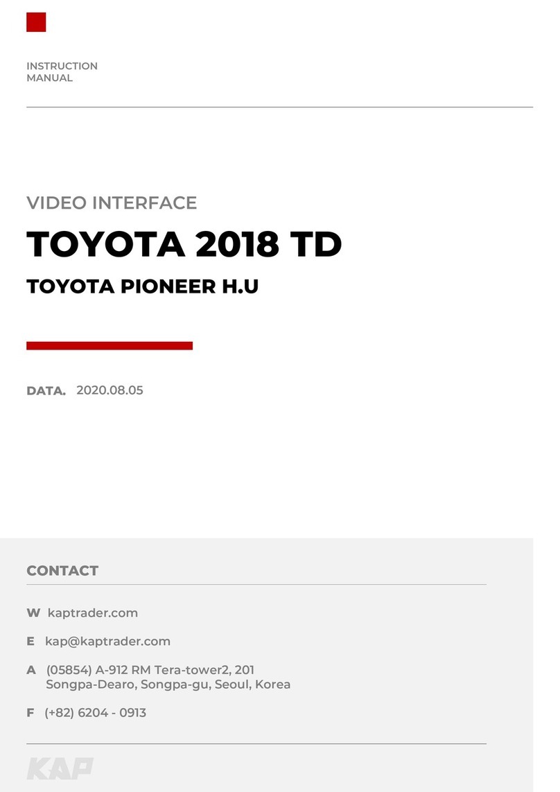 KAP CAR4PLAY TYT-CR 2018-TD User manual KAP CAR4PLAY TYT-CR 2018-TD User manual