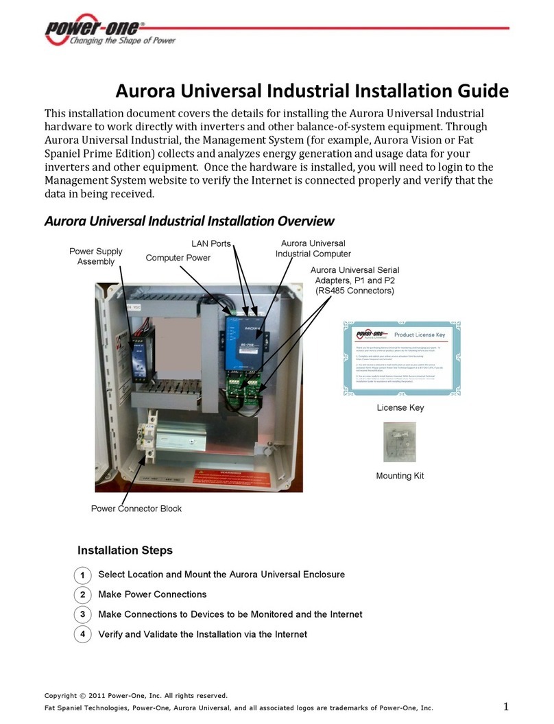 Power One Aurora Universal Industrial installation guide Power One Aurora Universal Industrial installation guide
