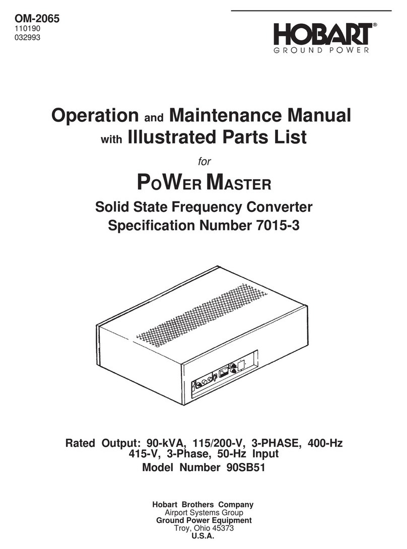 Hobart POWER MASTER Operation and maintenance manual with illustrated parts list